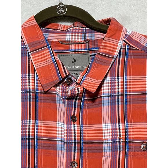 Royal Robbins XXL Plaid Short Sleeve Standard Fit Shirt Modal Button Down - Picture 2 of 9